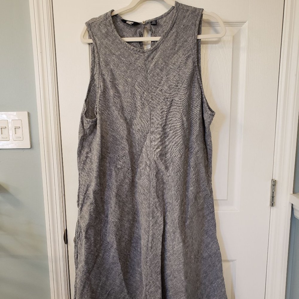 EUC, Lands' End Plus Size Sleeveless Linen Swing Dress, Indigo, SZ 2X